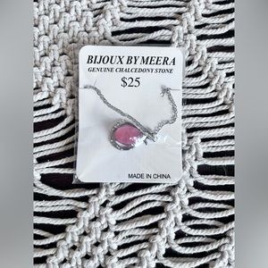 Genuine Chalcedony Stone Necklace